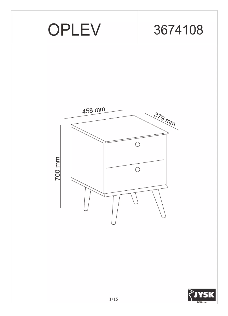 Page n°1 - Manuel utilisateur JYSK Oplev
