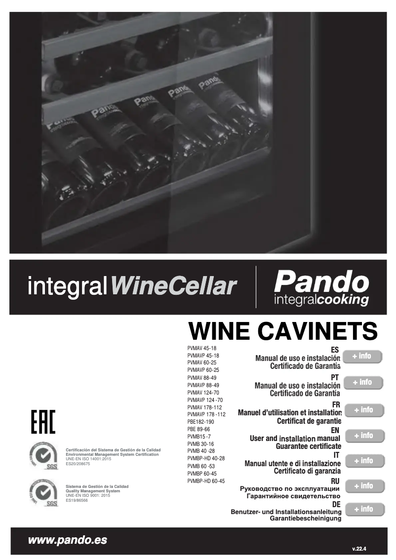 Page 1 de la notice Guide d'installation Pando PBE 89-66