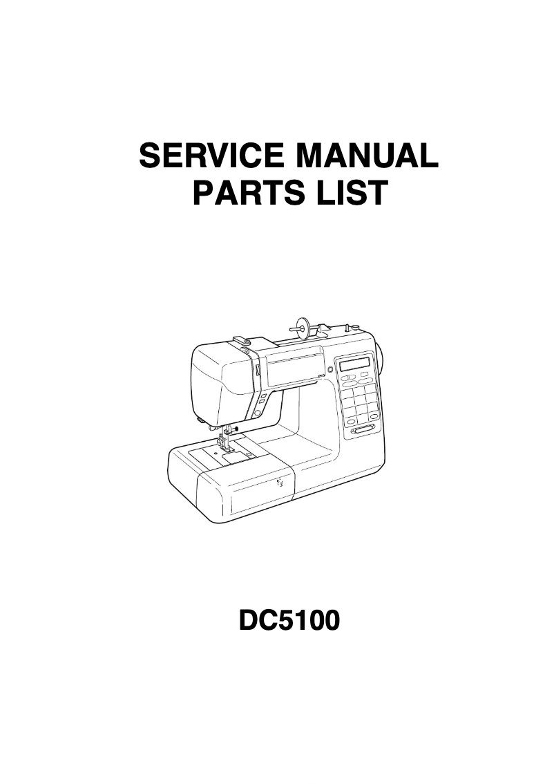 Page n°1 - Manuel utilisateur Janome DC5100