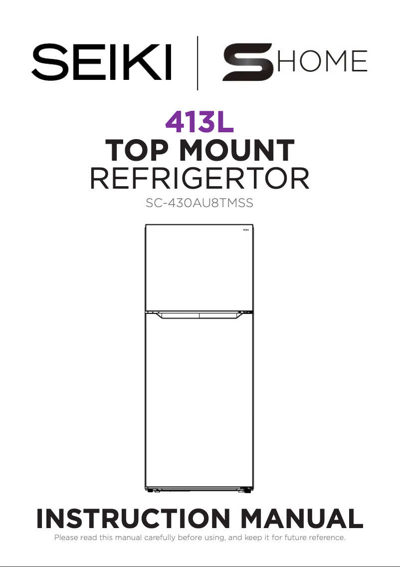 Page n°1 - Manuel utilisateur Seiki SC-430AU8TMSS