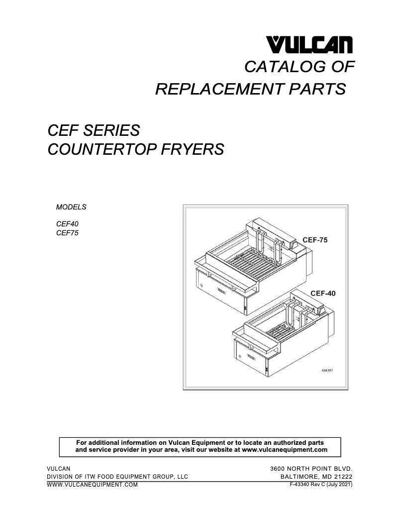 Page n°1 - Catalogue Vulcan CEF40