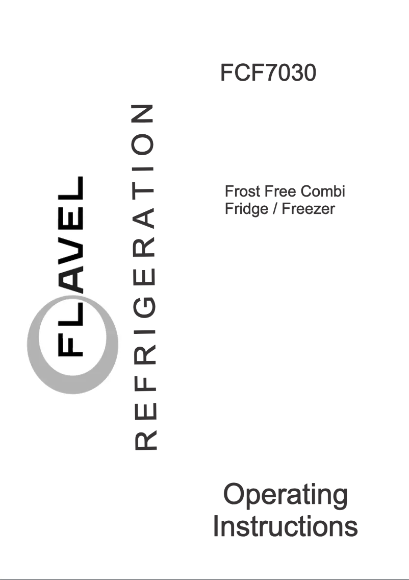 Page n°1 - Manuel utilisateur Flavel FCF7030