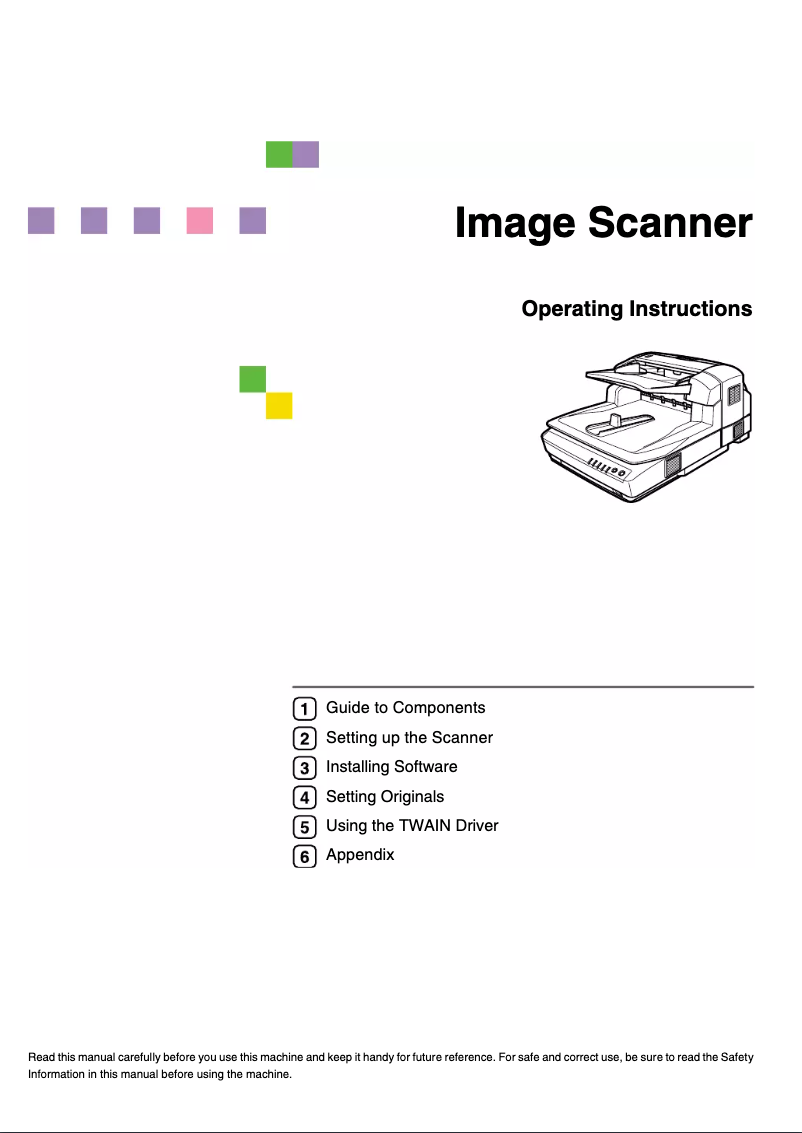 Image de la première page du manuel de l'appareil IS760