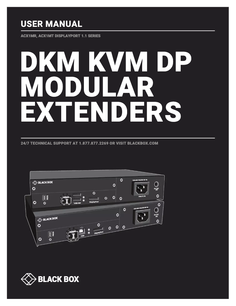 Page 1 de la notice Manuel utilisateur Black Box ACX1MR-U23-C