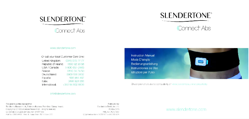 Page n°1 - Manuel utilisateur Slendertone Connect Abs