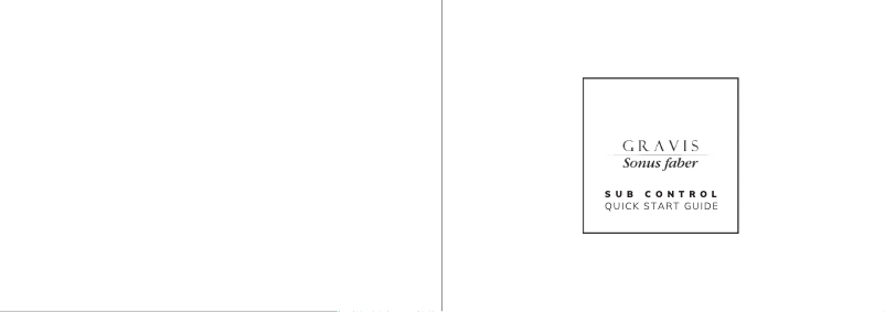 Image de la première page du manuel de l'appareil Gravis V