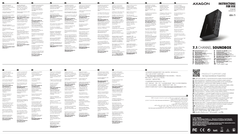 Page n°1 - Manuel utilisateur Axagon ADA-71