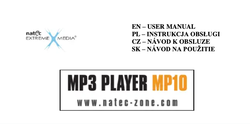 Image de la première page du manuel de l'appareil MP10