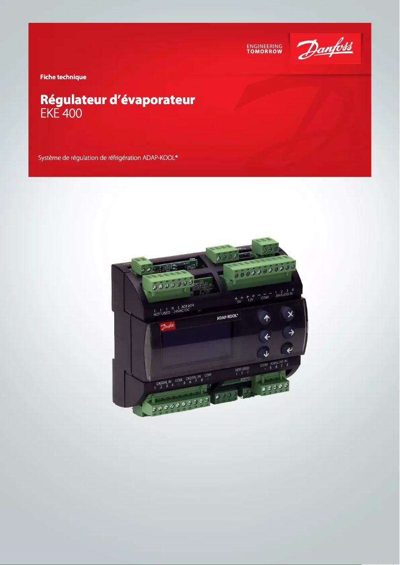 Page 1 de la notice Fiche technique Danfoss EKE 400