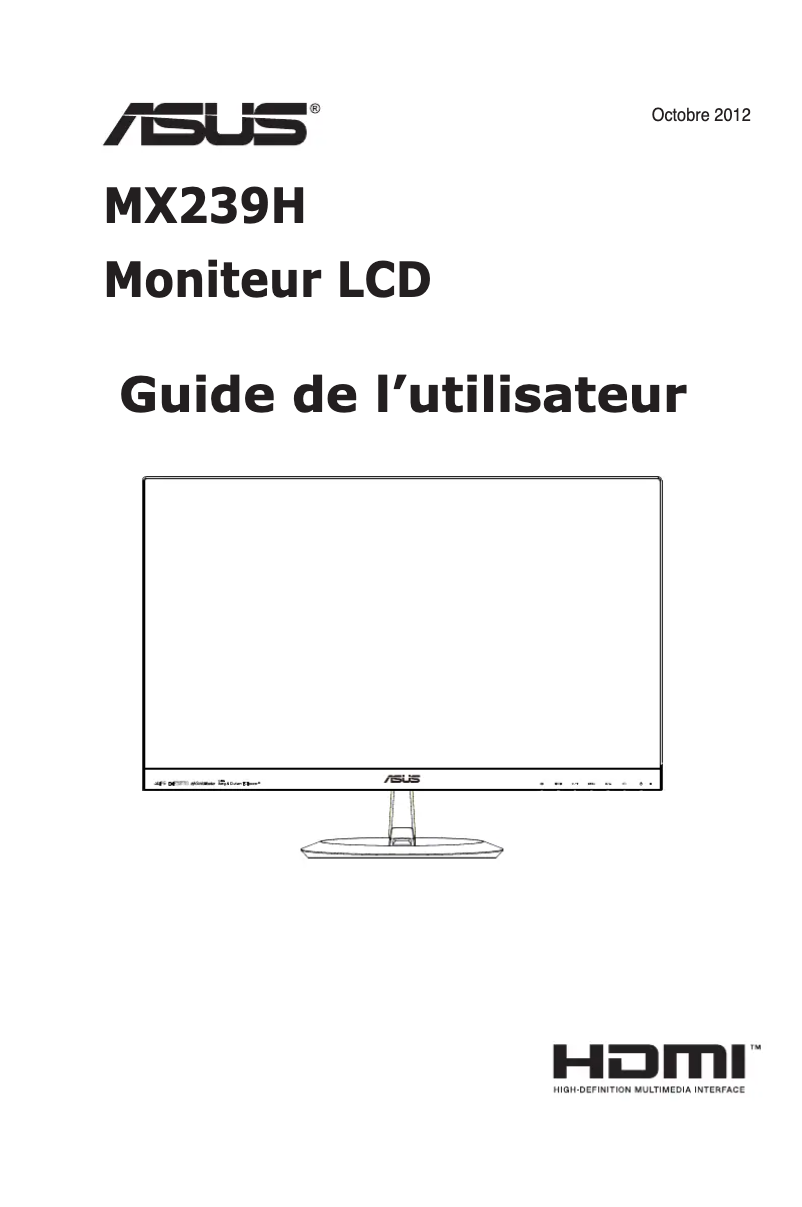 Image de la première page du manuel de l'appareil MX239H