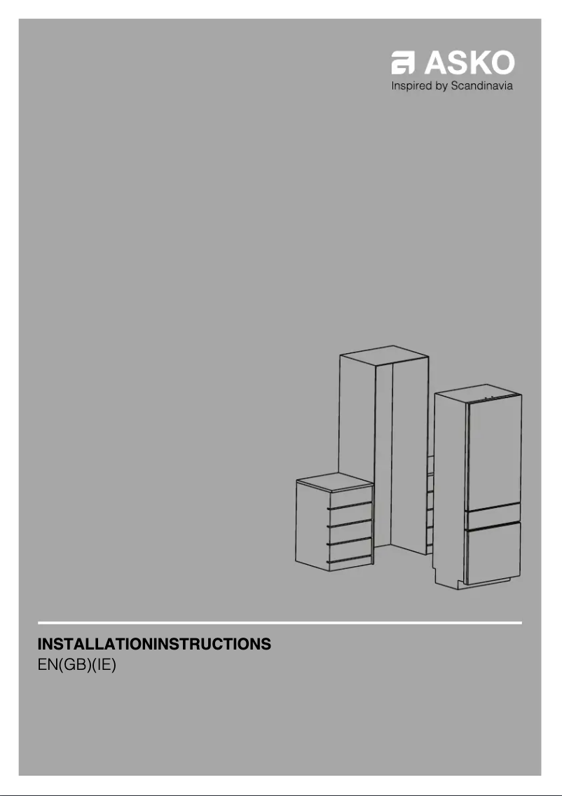 Page 1 de la notice Guide d'installation Asko RWFN2826S