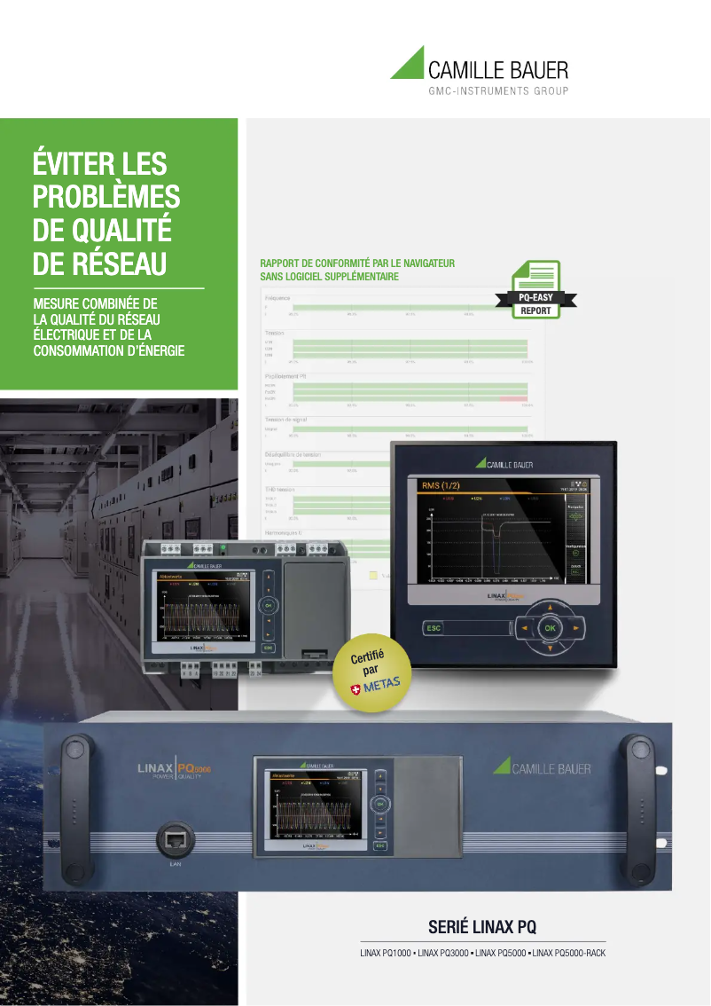 Page 1 de la notice Brochure Camille Bauer LINAX PQ3000