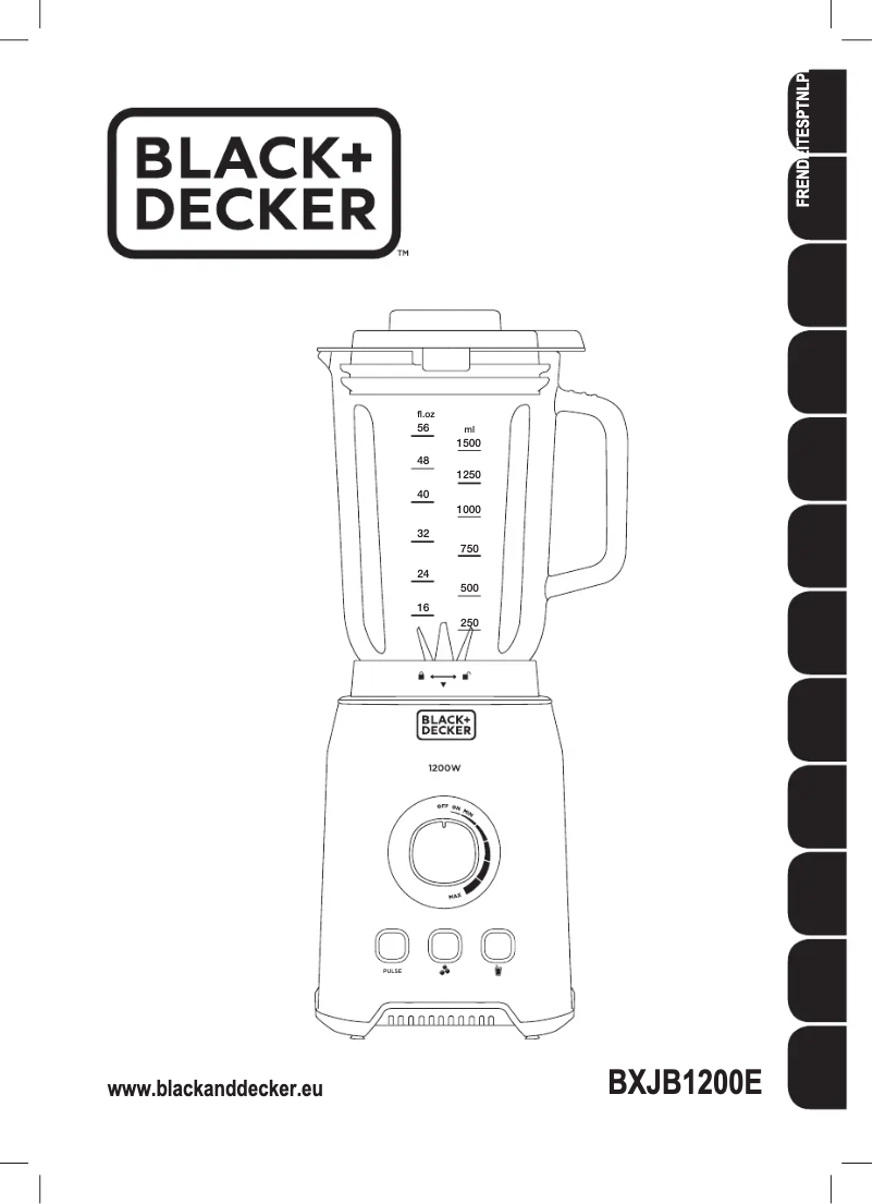 Page 1 de la notice Manuel utilisateur Black & Decker BXJB1200E
