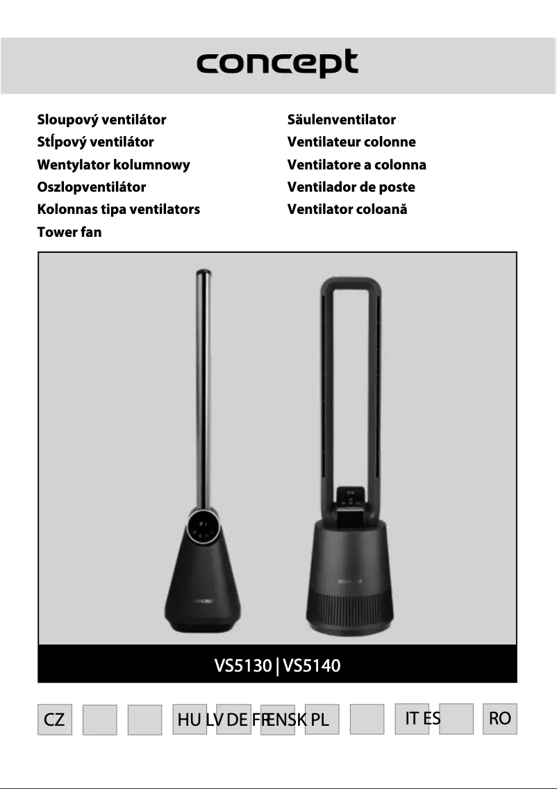 Page 1 de la notice Manuel utilisateur Concept VS5130