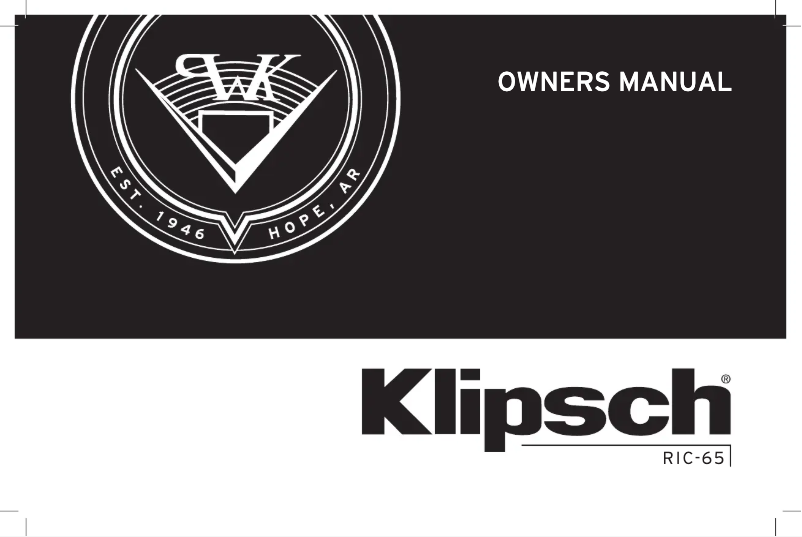 Image de la première page du manuel de l'appareil RIC-65