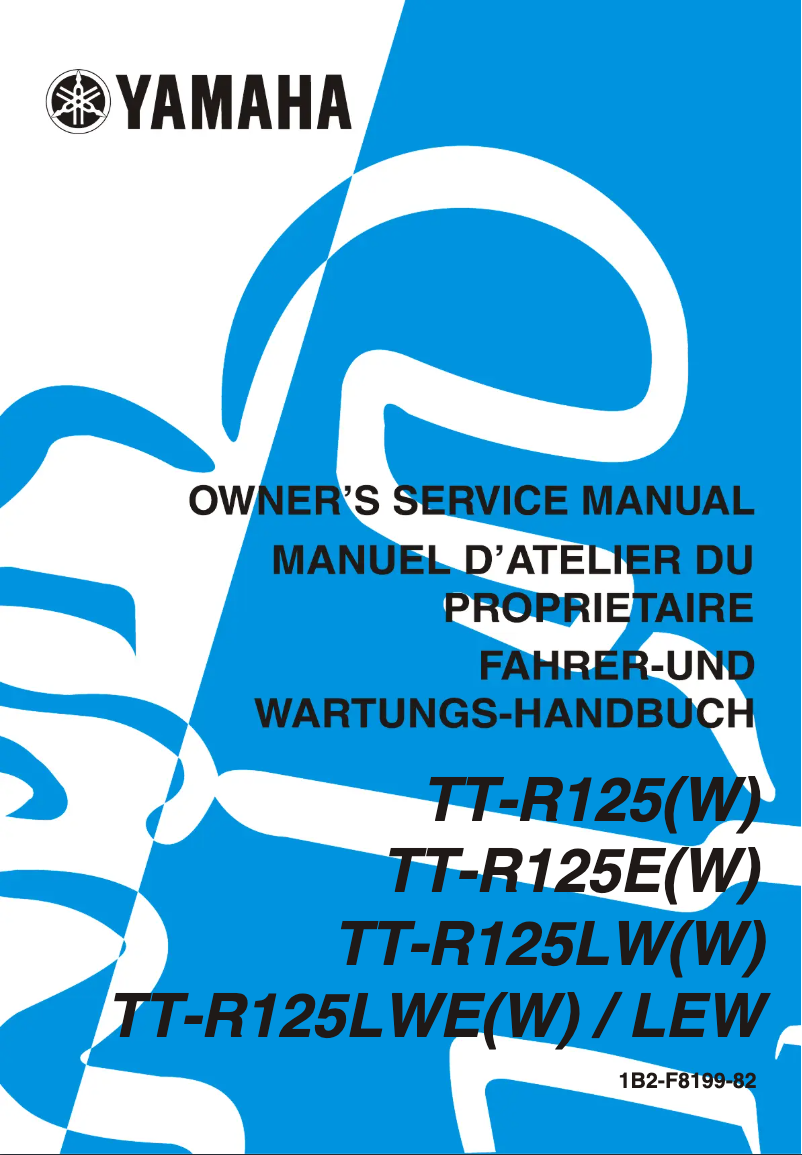 Page 1 de la notice Manuel utilisateur Yamaha TT-R125 (2006)