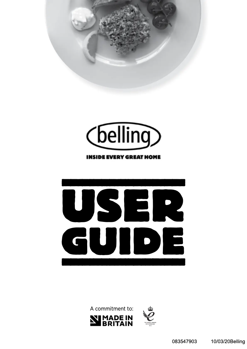 Page n°1 - Manuel utilisateur Belling Cookcentre 100