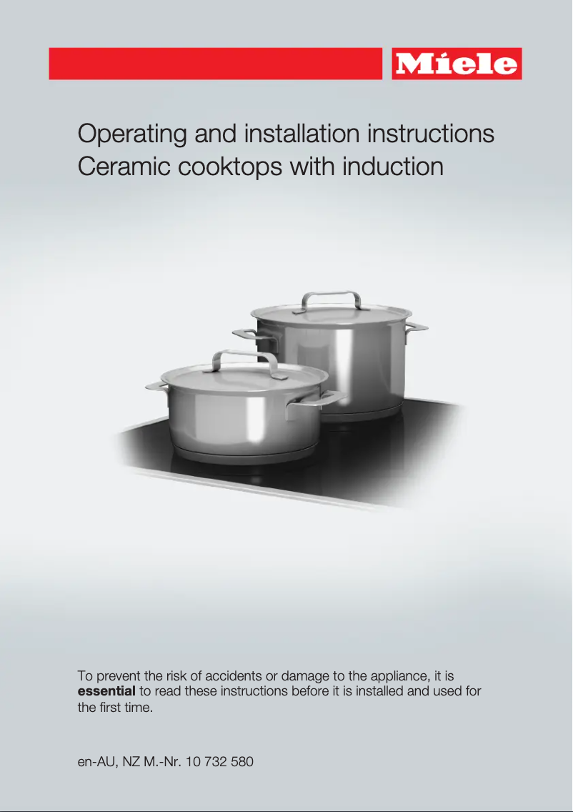 Page n°1 - Manuel utilisateur Miele KMDA 7774 FL
