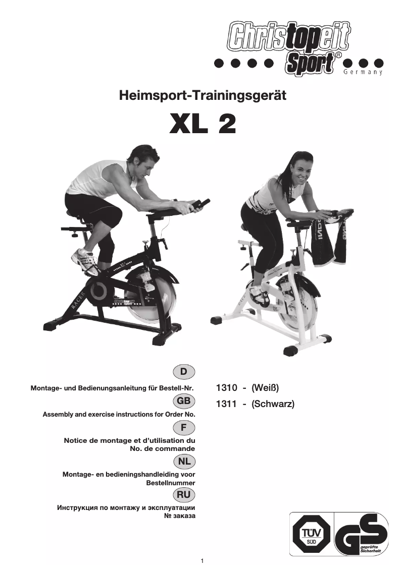 Page n°1 - Manuel utilisateur Christopeit Racer XL 2