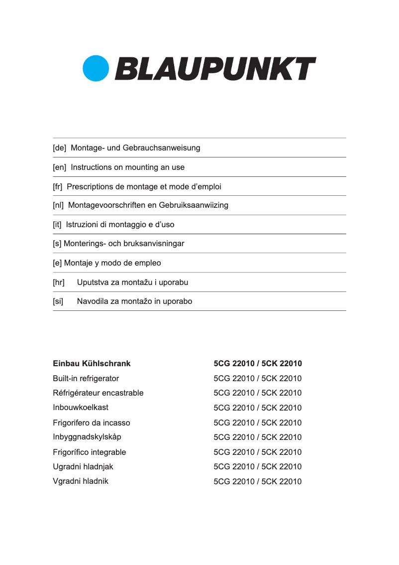 Image de la première page du manuel de l'appareil 5CK22010