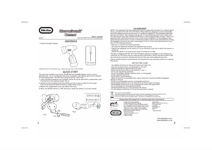 Image de la première page du manuel de l'appareil Hammer