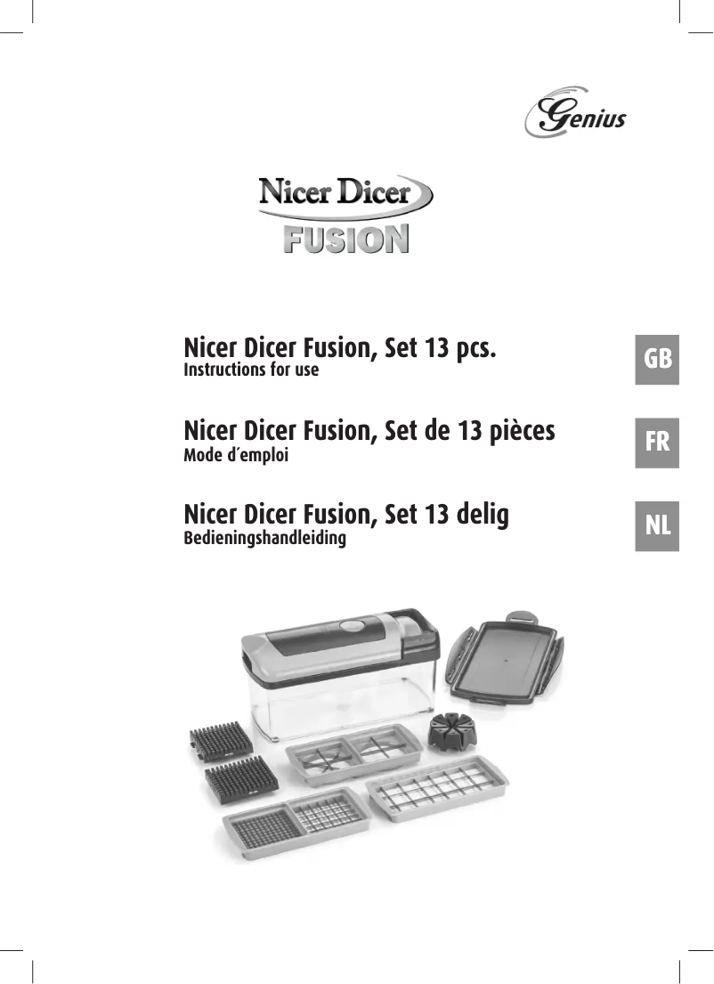 Page n°1 - Manuel utilisateur Genius Nicer Dicer Fusion