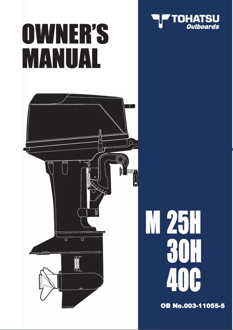 Página 1 del manual Manual de usuario Tohatsu M25H