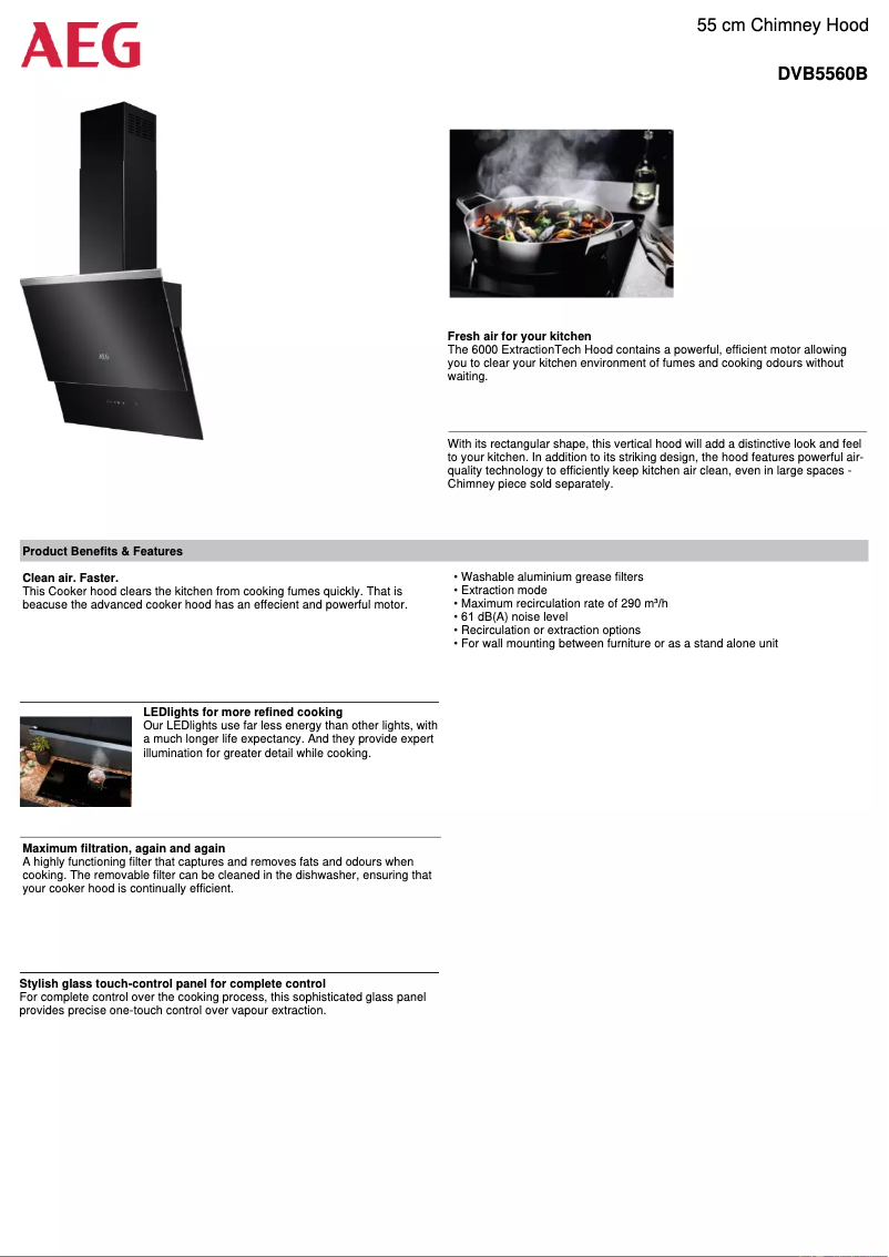 Página 1 del manual Ficha técnica AEG DVB5560B