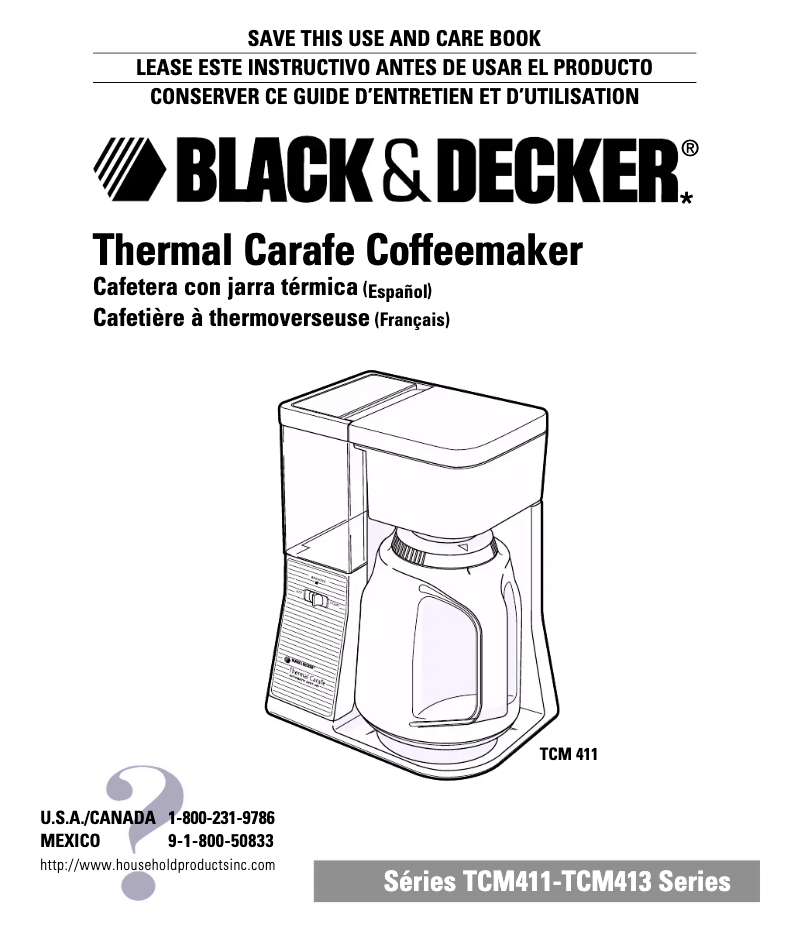 Page 1 of the manual User Manual Black & Decker TCM411