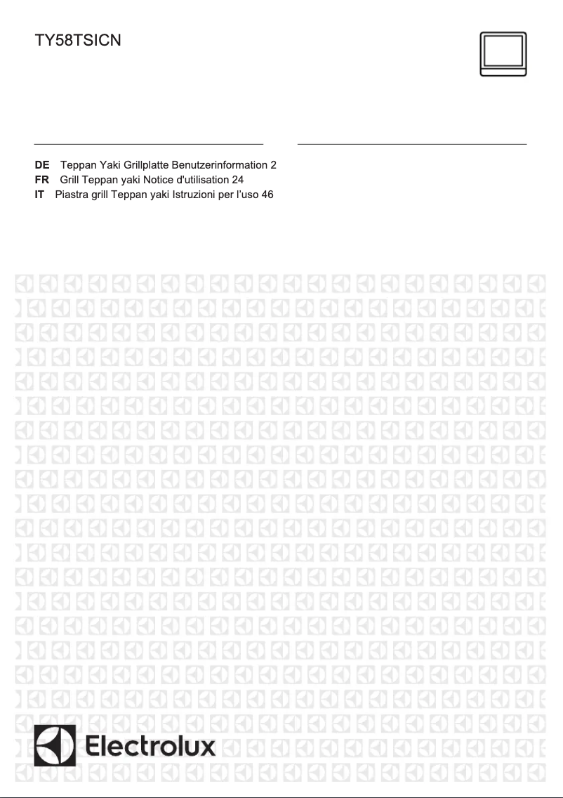 Page 1 of the manual User Manual Electrolux TY58TSICN