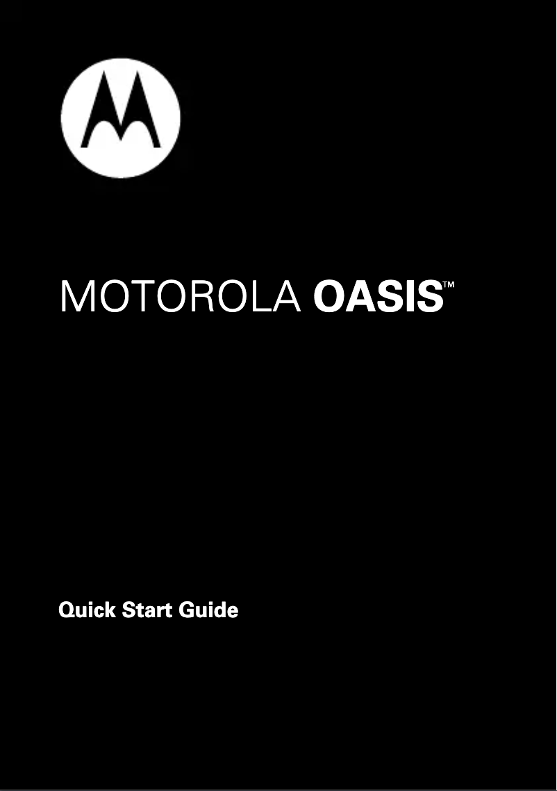 Image de la première page du manuel de l'appareil Oasis