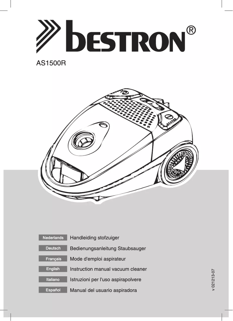 Page 1 de la notice Manuel utilisateur Bestron AS1500R