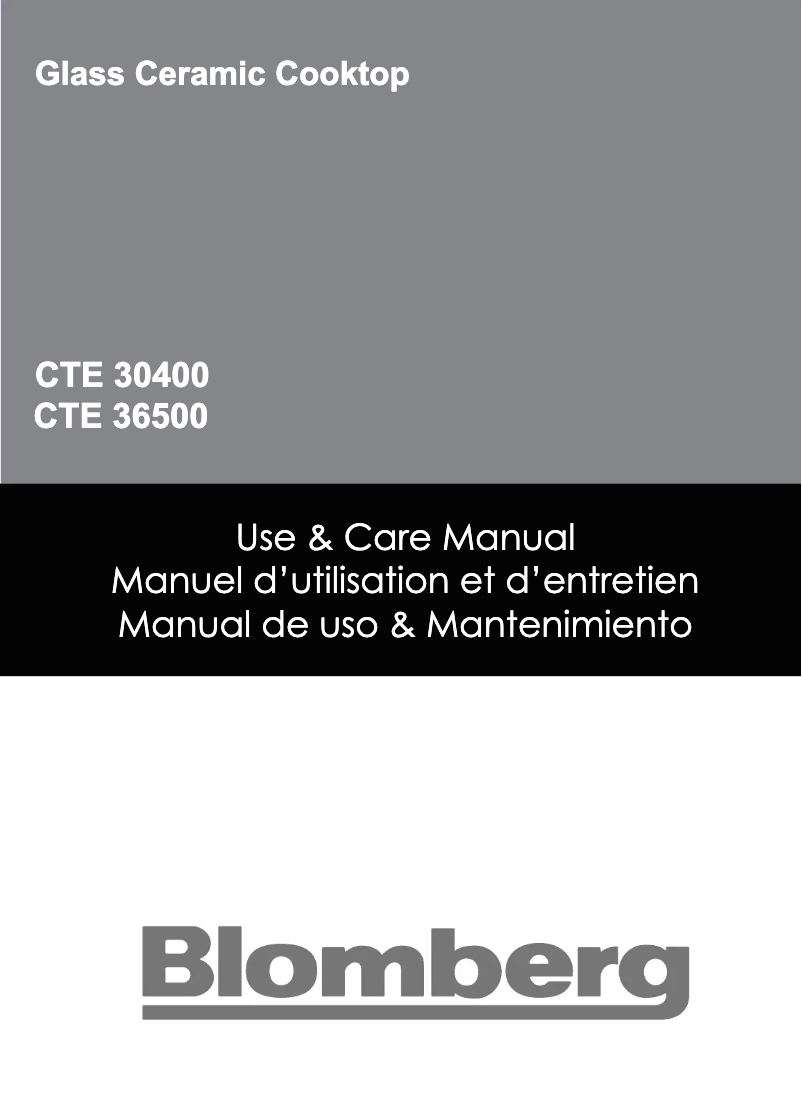 Page n°1 - Mode d'emploi Blomberg CTE30400