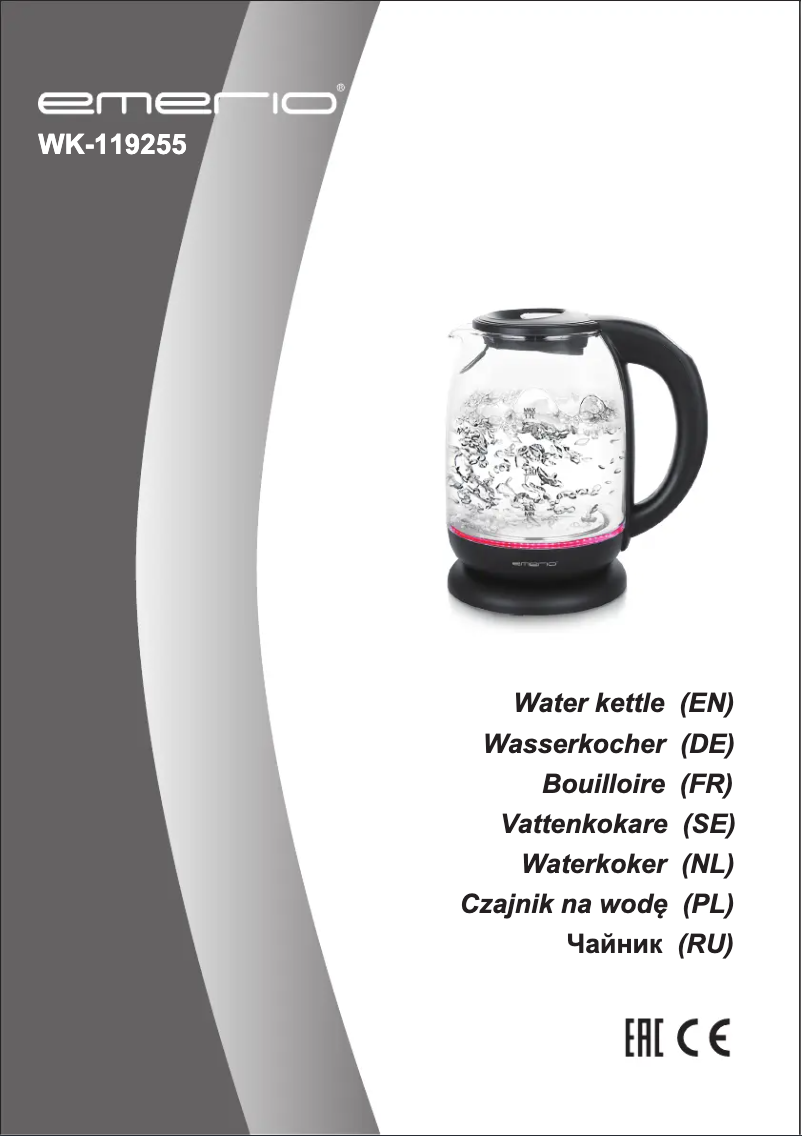 Page 1 de la notice Manuel utilisateur Emerio WK-119255