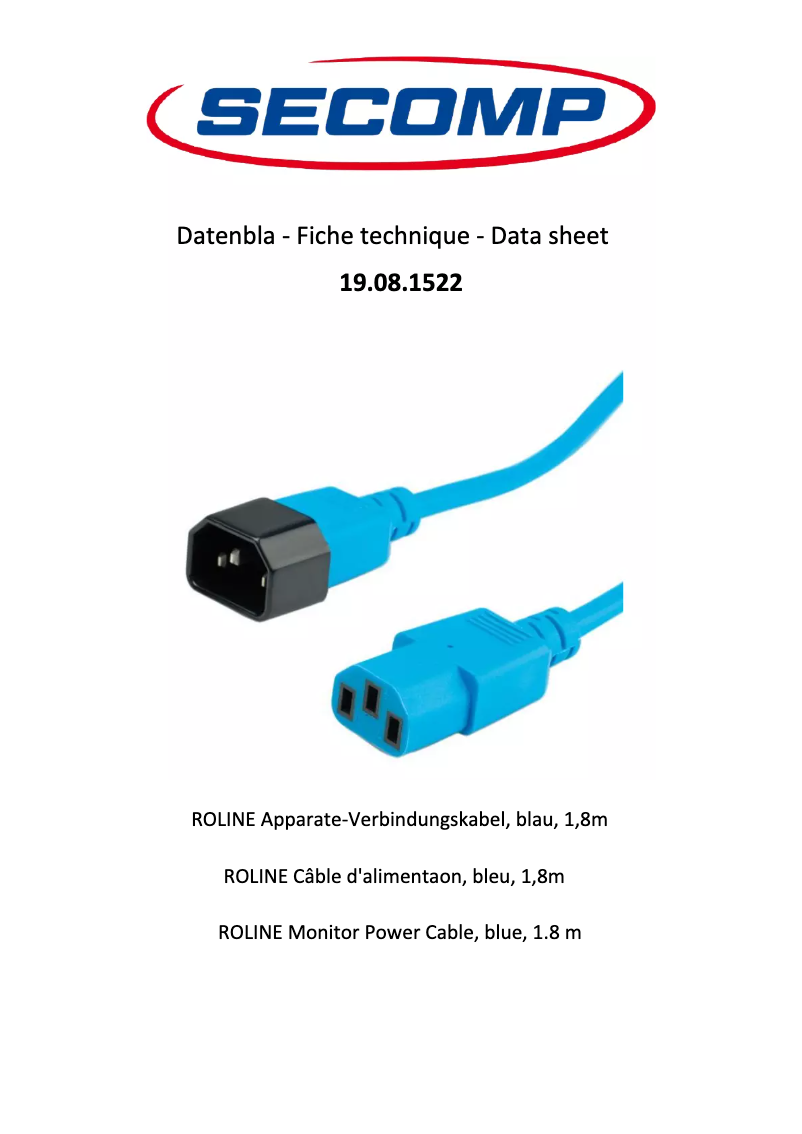 Page n°1 - Manuel utilisateur Secomp 19.08.1522