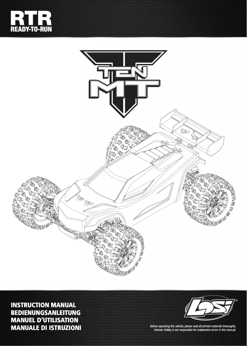 Image de la première page du manuel de l'appareil Ten MT