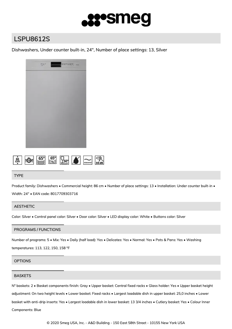 Image de la première page du manuel de l'appareil LSPU8612S