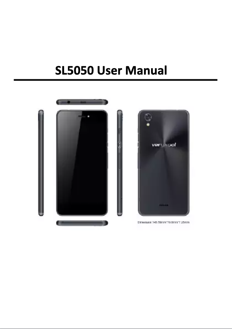 Página 1 del manual Manual de usuario Verykool Phantom SL5050