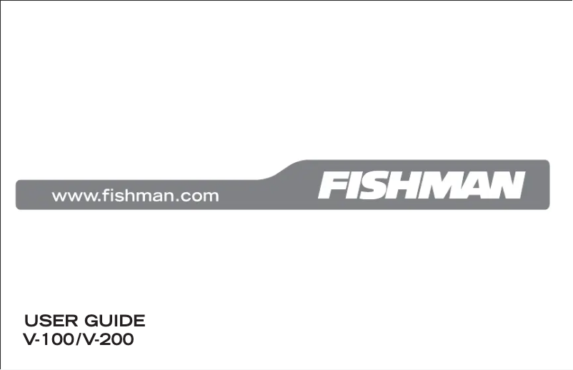 Page 1 de la notice Manuel utilisateur Fishman V-200