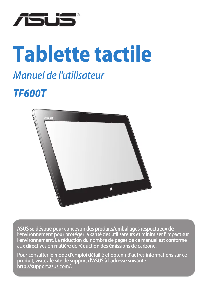 Page n°1 - Manuel utilisateur Asus VivoTab RT Mobile Dock