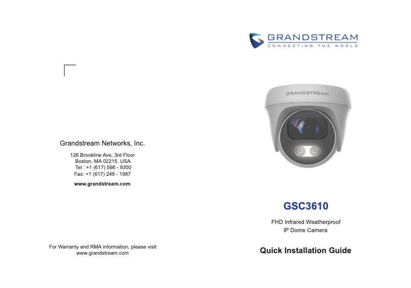 Image de la première page du manuel de l'appareil GSC3610