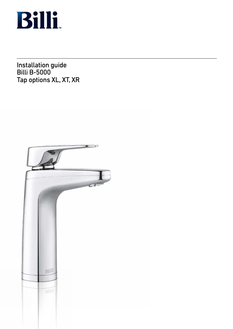 Page 1 de la notice Guide d'installation Billi B-5000