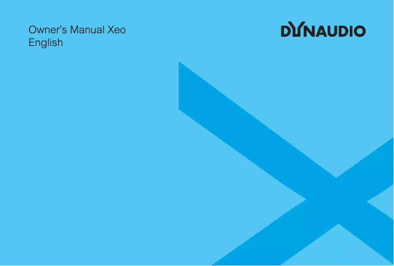 Page n°1 - Manuel utilisateur Dynaudio Xeo 6