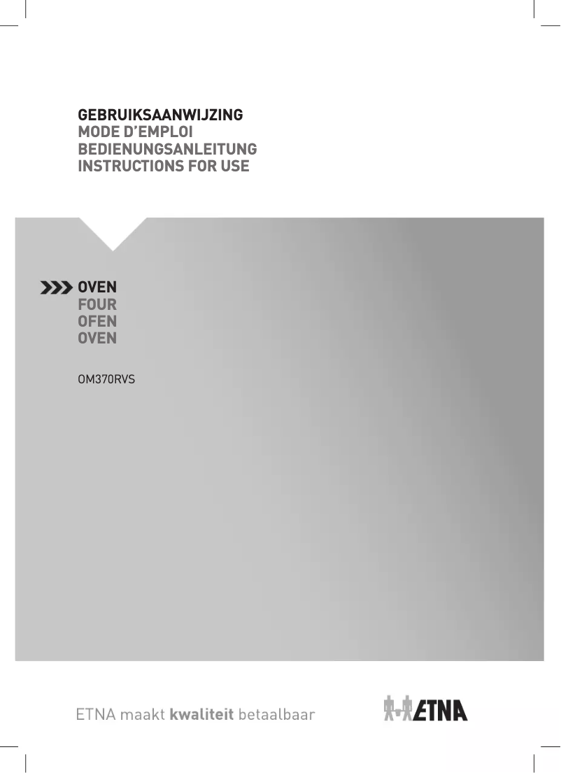 Image de la première page du manuel de l'appareil OM370RVS