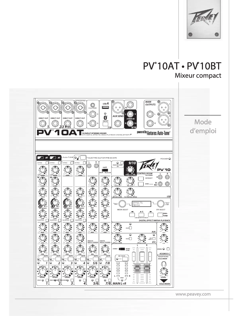 Imagen de la primera página del manual del dispositivo PV 10AT