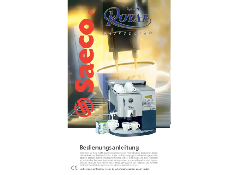 Página 1 del manual Manual de usuario Philips Saeco Royal Cappucino