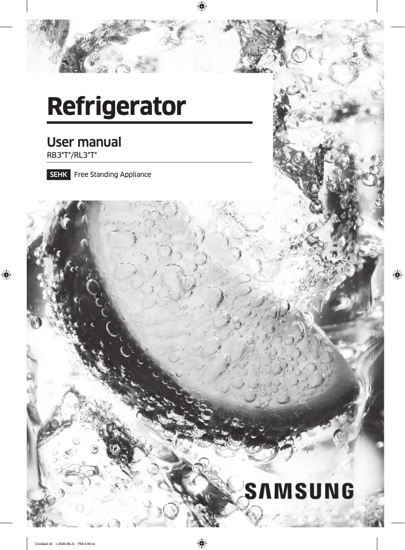 Image de la première page du manuel de l'appareil RB34T675FS9