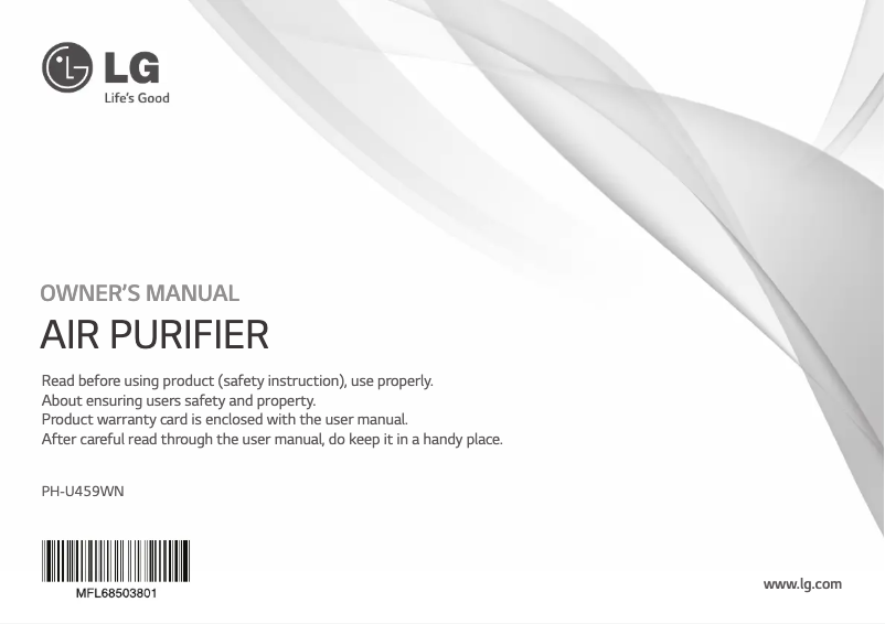 Página 1 del manual Manual de usuario LG PH-U459WN