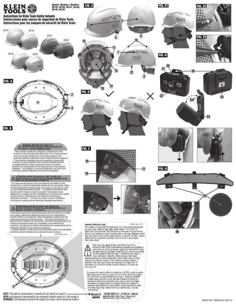 Page n°1 - Manuel utilisateur Klein Tools 60149