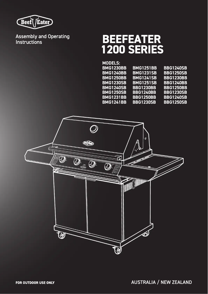 Page 1 de la notice Manuel utilisateur BeefEater BBG1240SB